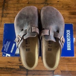 NIB•Boston Birkenstock Clogs•Womens Sz 38/7